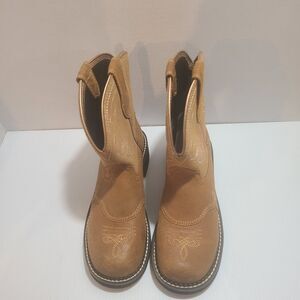 Ariat Fatbaby Heritage Dapper Walnut Leather Cowgirl Boots 10044537 size 7.5 B